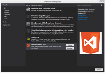 ExtensionsUpdatesVS2012